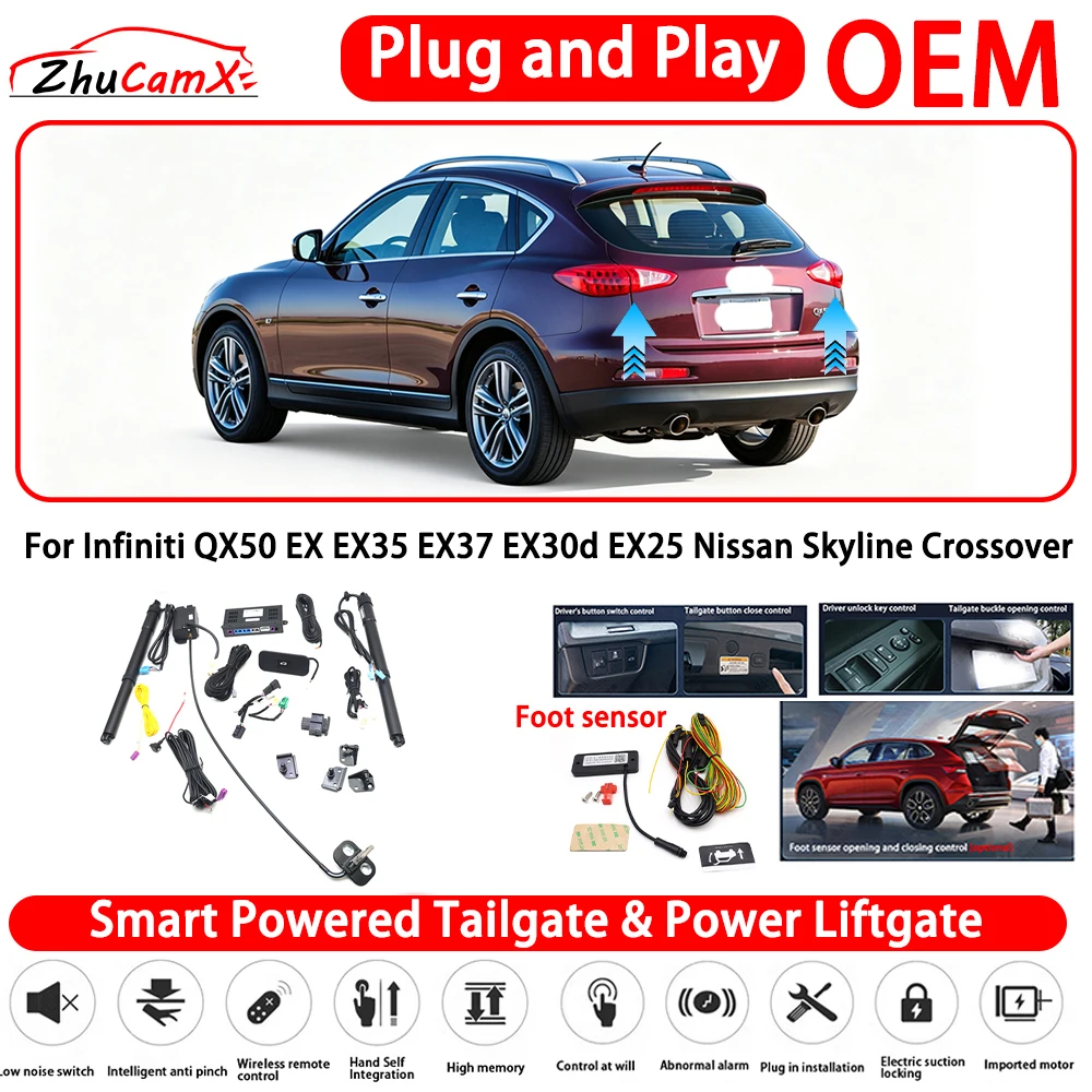 for Infiniti QX50 EX EX35 EX37 EX30d EX25 Nissan Skyline Crossover Smart Powered Tailgate Power Liftgate Automatic Rear Trunk