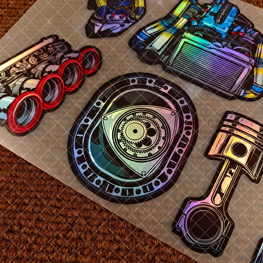 1set Car Mechanic Artistic Sticker Collection | Create Style Cool Decor For Collectibles Skateboards Workshop Area