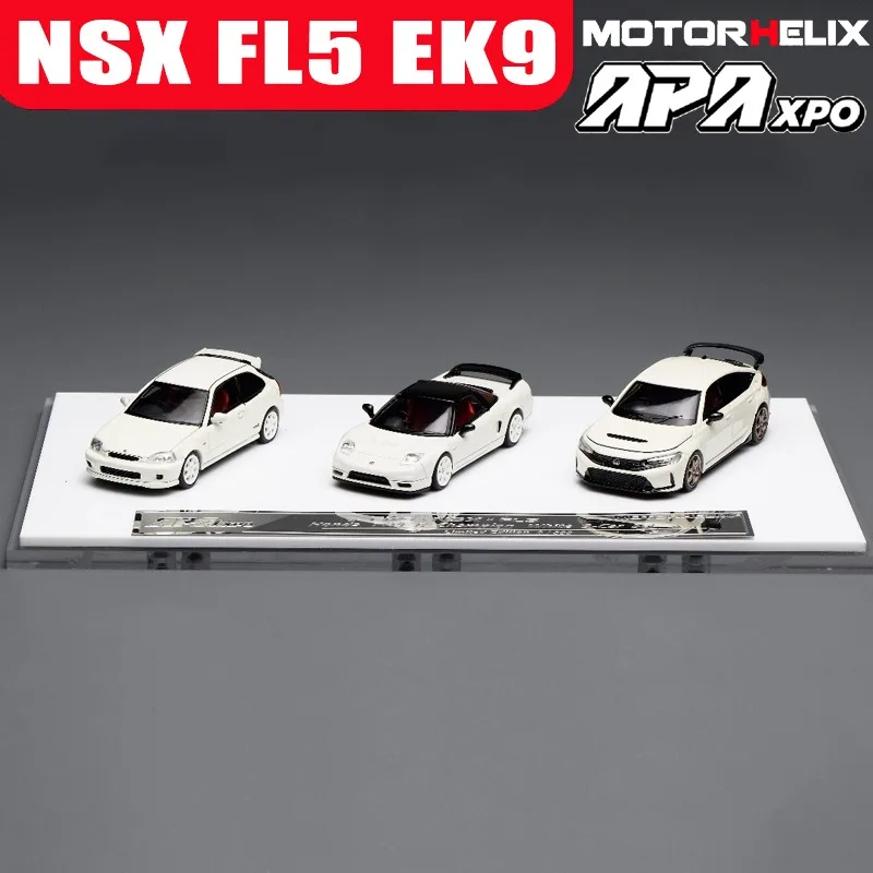 MH 1/64 NSX FL5 EK9 APAxpo Legering Motorvoertuig Speelgoed spuitgieten Metalen Model Collectie Jongen Kerstcadeaus