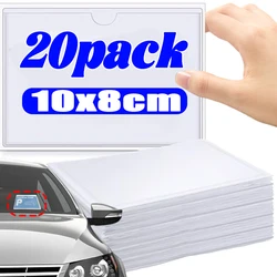 Transparent Card Bag Plastic Card Cover Windshield Parking Permit Pocket Self-adhesive Clear Label Bag Bill Storage Card Holder
