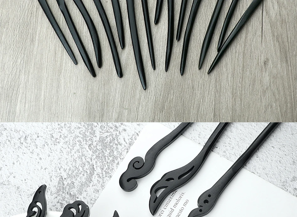 Chinesische Königliche Holz Haar Clips Haar Stick Frauen Einfache Geschnitzte Holz Haarnadeln Mädchen Exquisite Frisur Zubehör Kopfbedeckung Geschenk – Detail 6