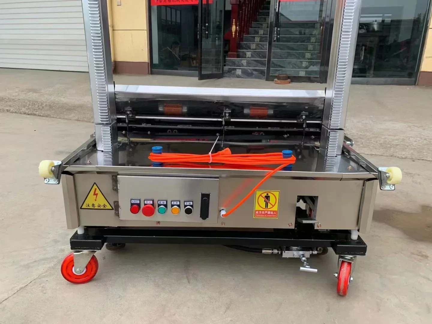 1000 m2 8h Automatic Cement Mortar Plastering Machine Rendering Machine Wall Plaster