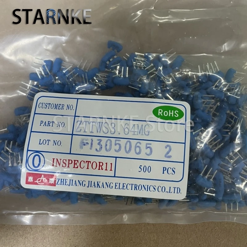 20PCS Ceramics Crystal ZTT3.64M Ceramic Resonator In Line 3 Feet 3.64MHZ 3P
