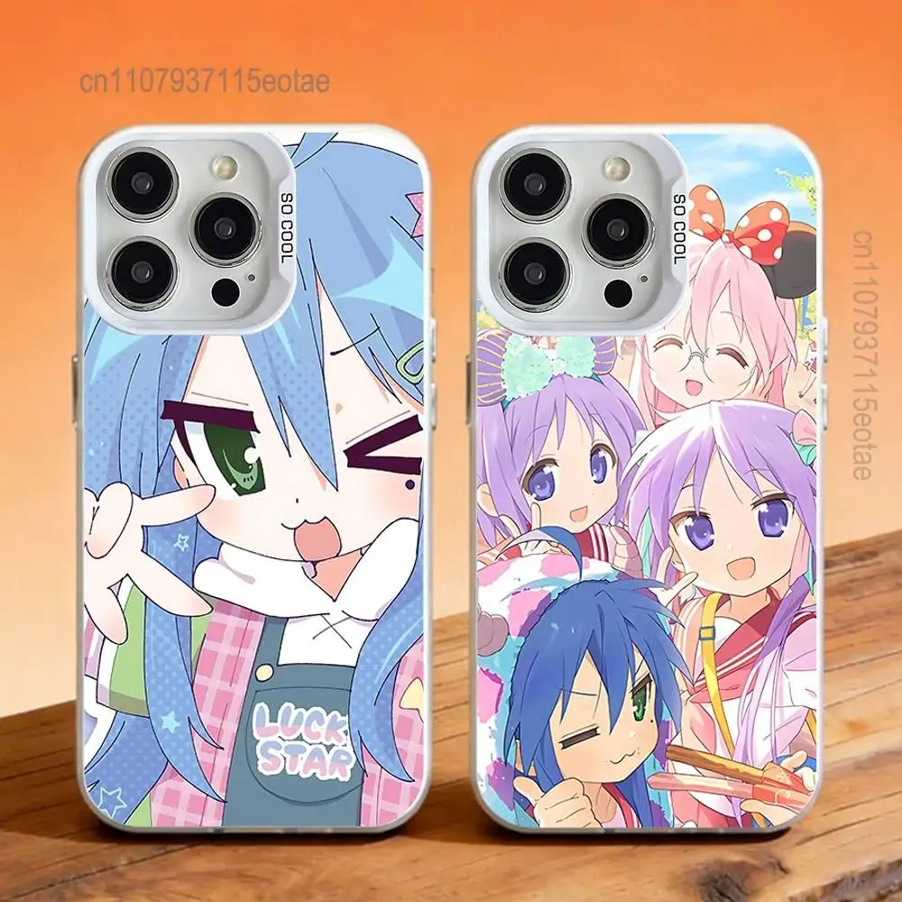 

K-Konata Izumi Lucky S-Star Phone Case For iPhone 17,16,15,14,13,12,11,Pro,Max,Plus,SE,Air,Mini Anti Fall White Bumper