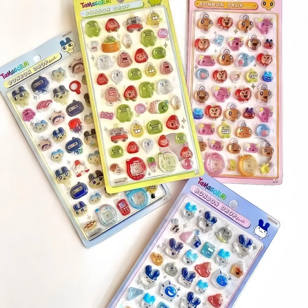 

Наклейки Bonbon Drop Seal: милые 3D-стикеры Тамагочи для телефонов, скрапбуков, ноутбуков, подарки для вечеринок