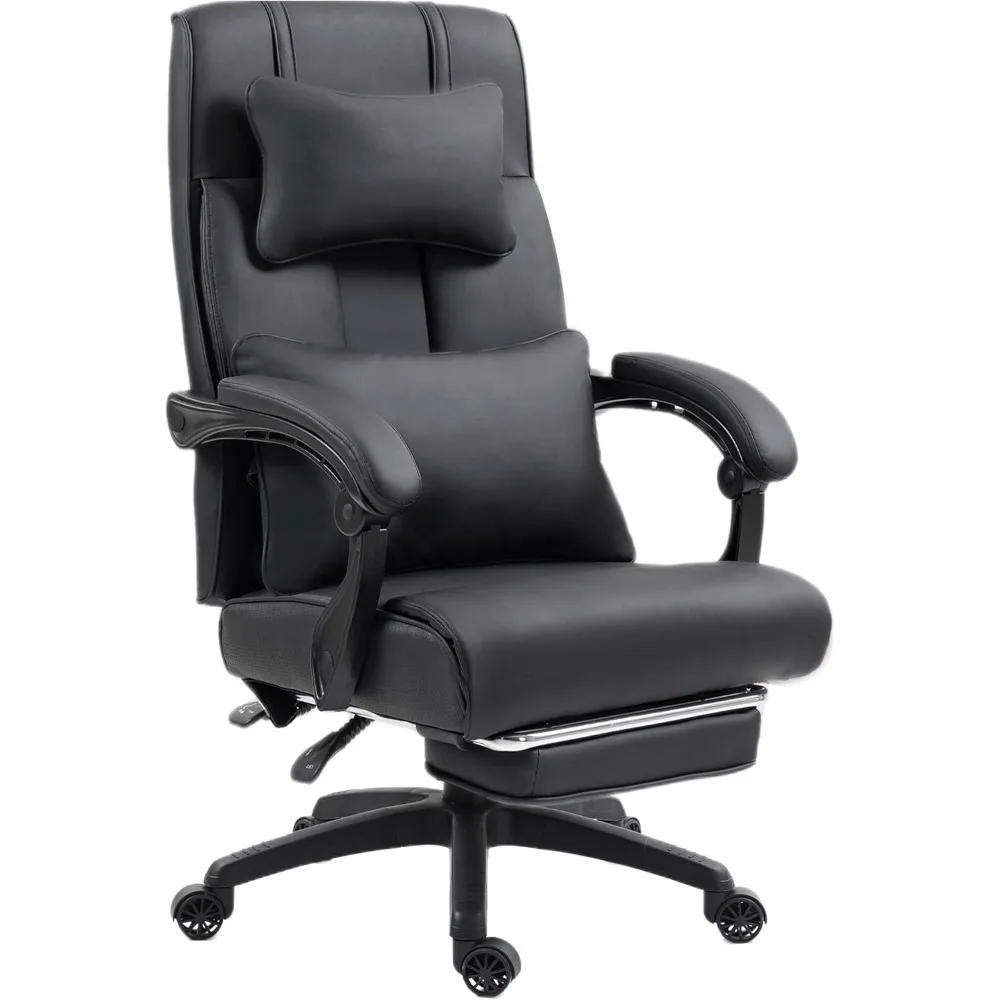 Executive Office Chair Big and Tall Leather, Ergonomic Computer Chair Back Support, High Back Home Office Desk Chair Comfy