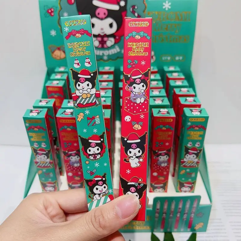 12/36pcs Sanrio Kurome gel pen cute student stationery Christmas gift push button signature pen stationery gift