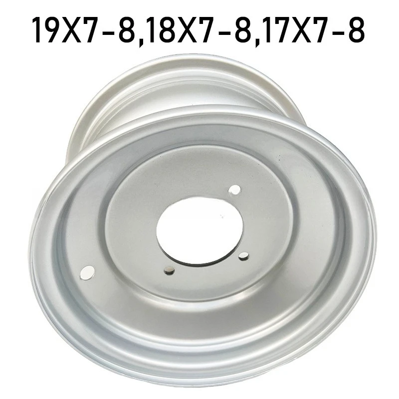 Suitable for ATV beach car accessories bull front 19X7.00-8 inch tire rim 18/7-8 small four hole steel rim wheel