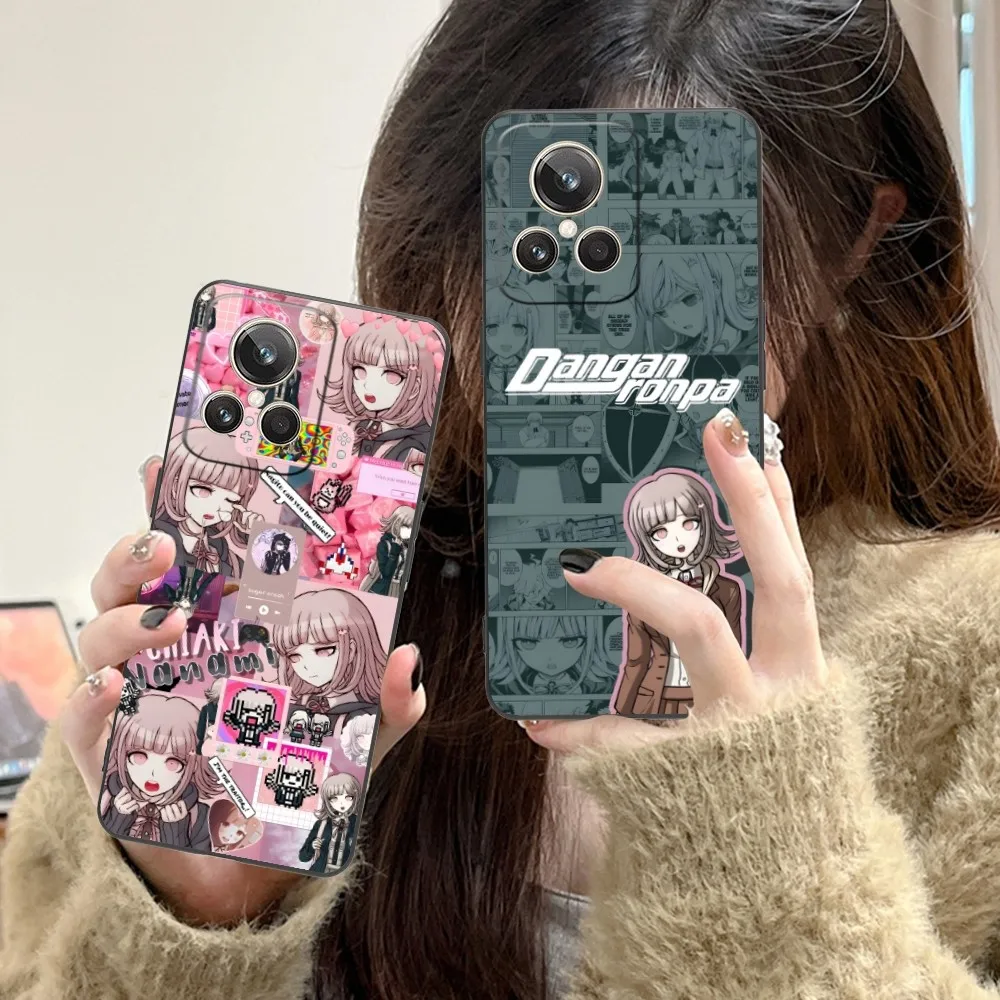 Danganronpa Chiaki Nanami Funda de teléfono móvil para Realme GT 2 9i 8i 7i Pro X50 X2 C35 C21 C20 C11 C3 Funda de teléfono suave negra