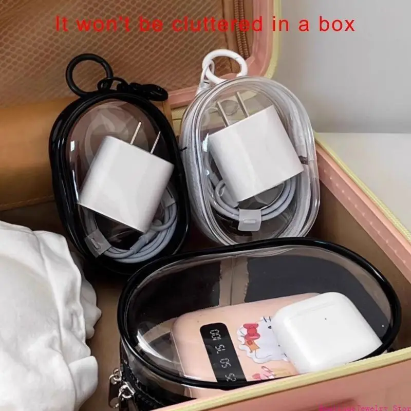 E1PE Portable Charging Cable Storage Box Accessory for Commuters and Travelers