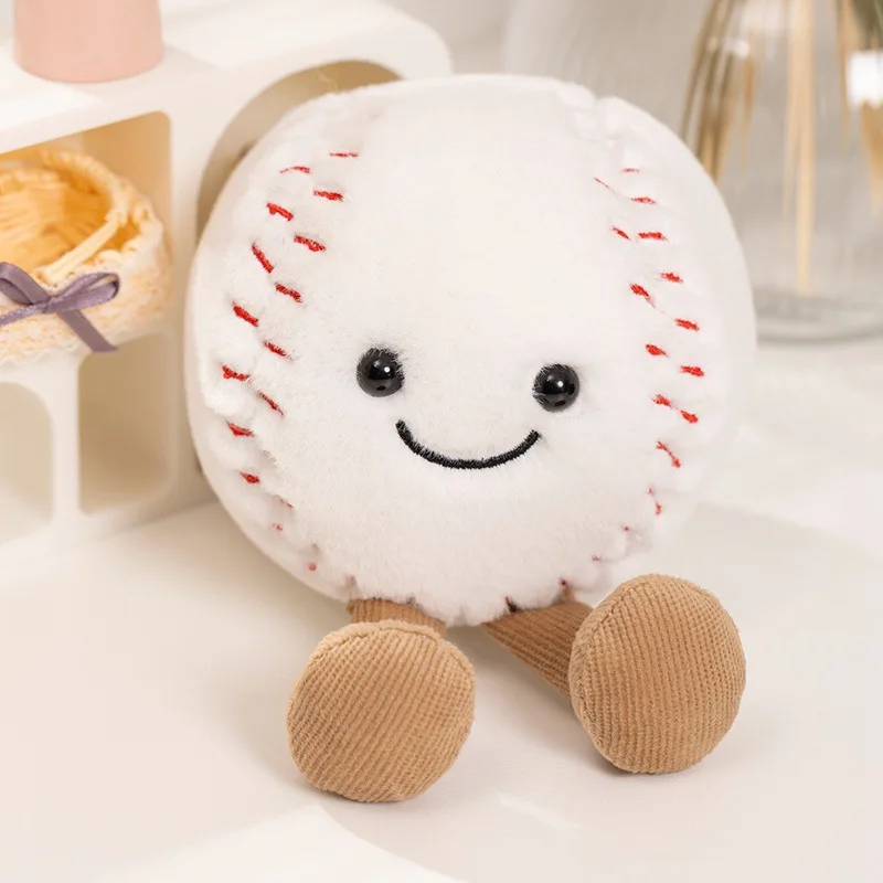 Stuffed Sports Plush Ins Fun Football Basketball Doll Plush Toy Tennis Doll Super Soft Table Tennis Kawaii Present for Friend