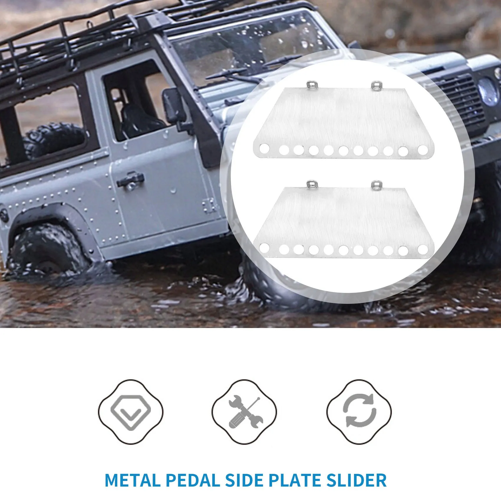 Metal Pedal Side Plate Slider for MN D90 D91 D99S MN99S 1/12 RC Car Upgrade Parts Accessories