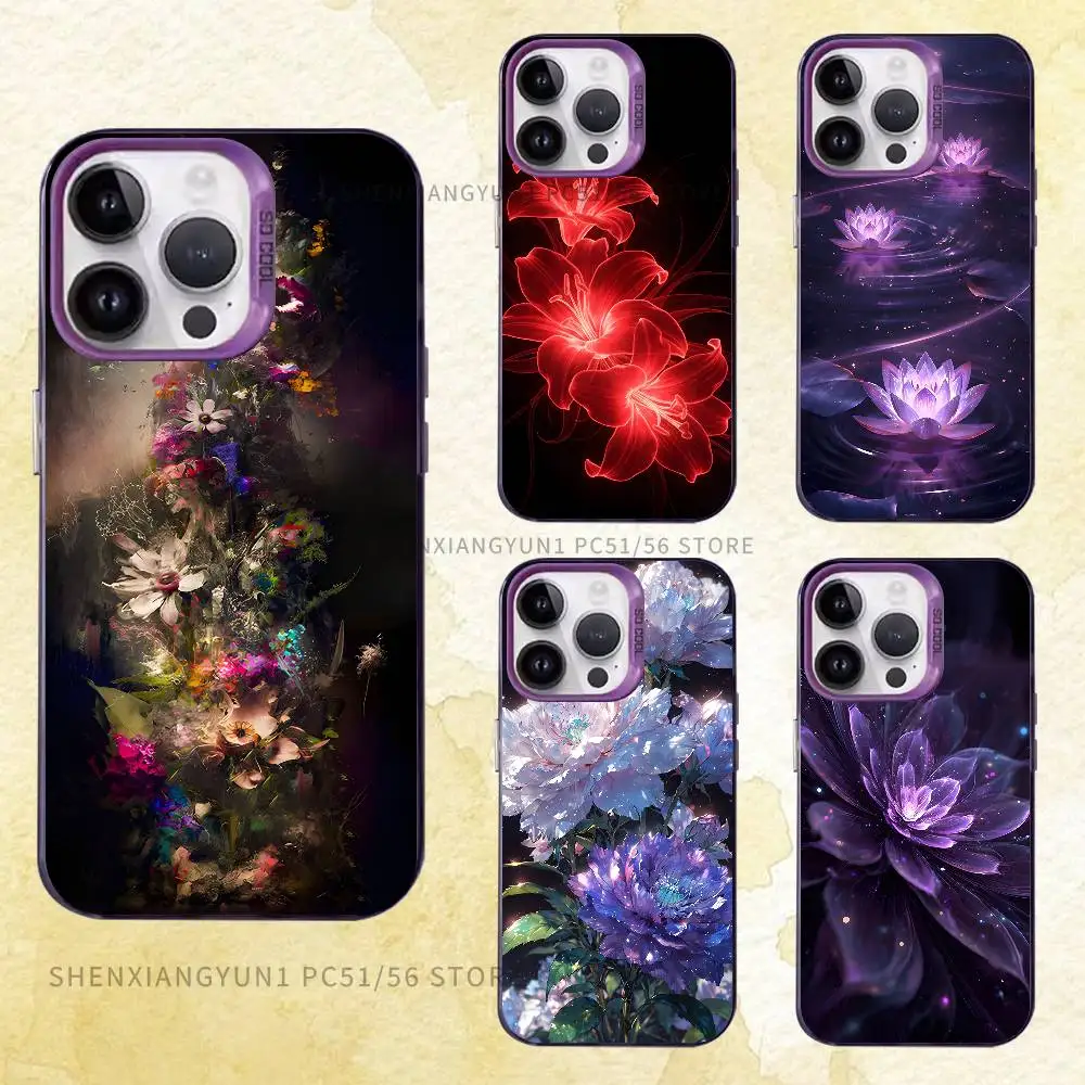 

Glowing Flowers Phone Case For iPhone 17,16e,16,15,14,13,12,11 Pro Max X XS Back Cover
