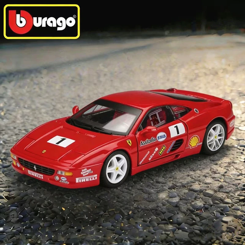 

Bburago 1:24 F355 Challenge: Модель спортивного автомобиля из сплава, литая металлическая гоночная машина, имитационная модель, детская игрушка, подарок на день рождения