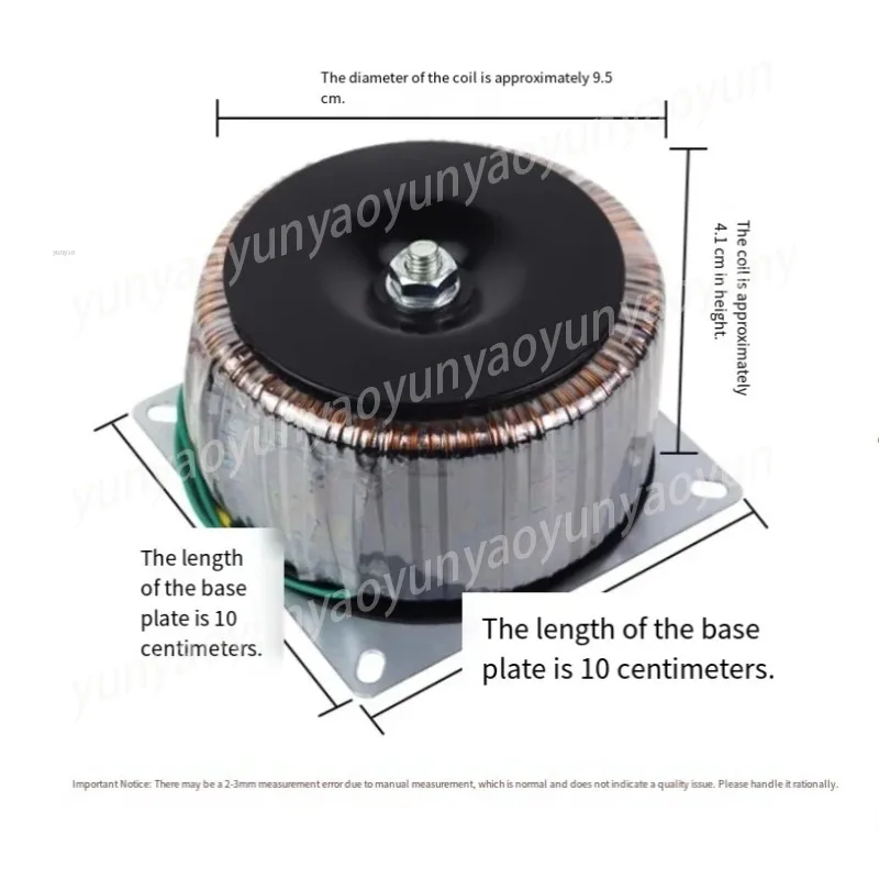 300W Toroidal Amplifier Power Transformer DIY Repair Accessory Dual Output Voltage 12V 24V 36V 38V Audio Power Supply
