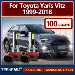 6000K White Fog Lamps 20000LM Super Bright LED Car Lights 12V For Toyota Yaris Vitz 1999-2011 2012 2013 2014 2015 2016 2017 2018