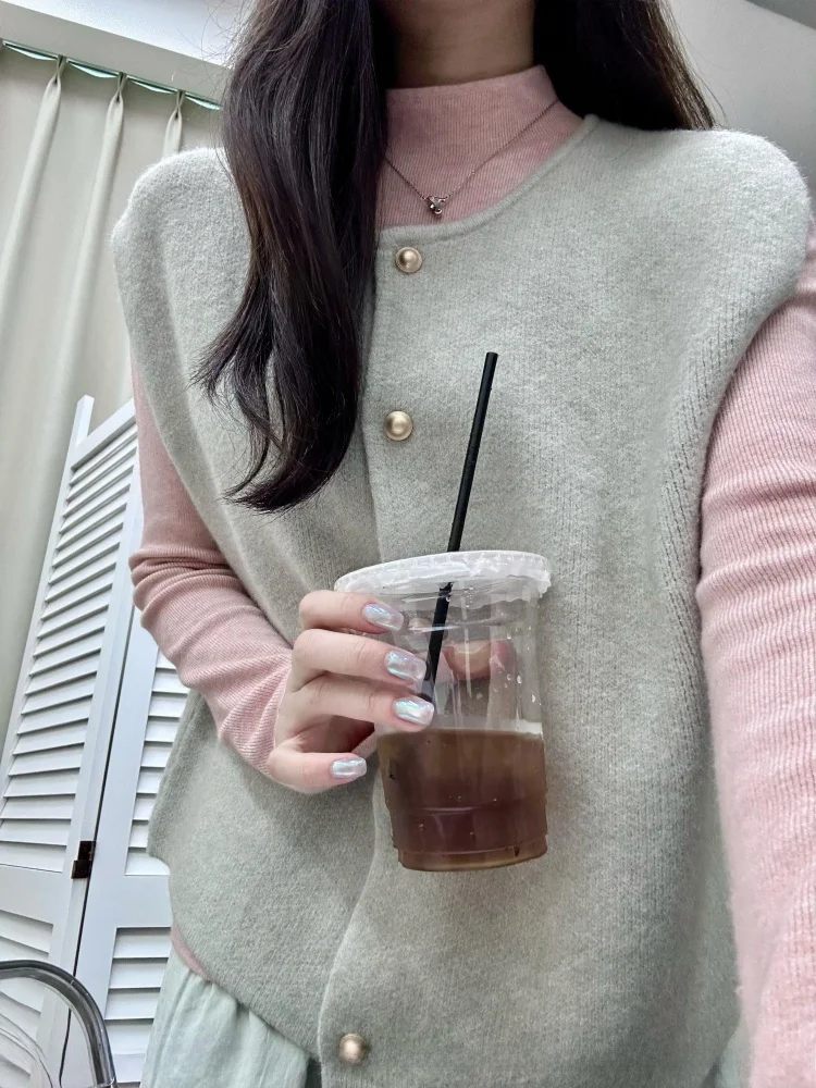 قاعدة طويلة ناعمة صديقة للبشرة irt طبقات أساسية للخريف والشتاء محبوكة بياقة عالية متوسطة الطول نقية...