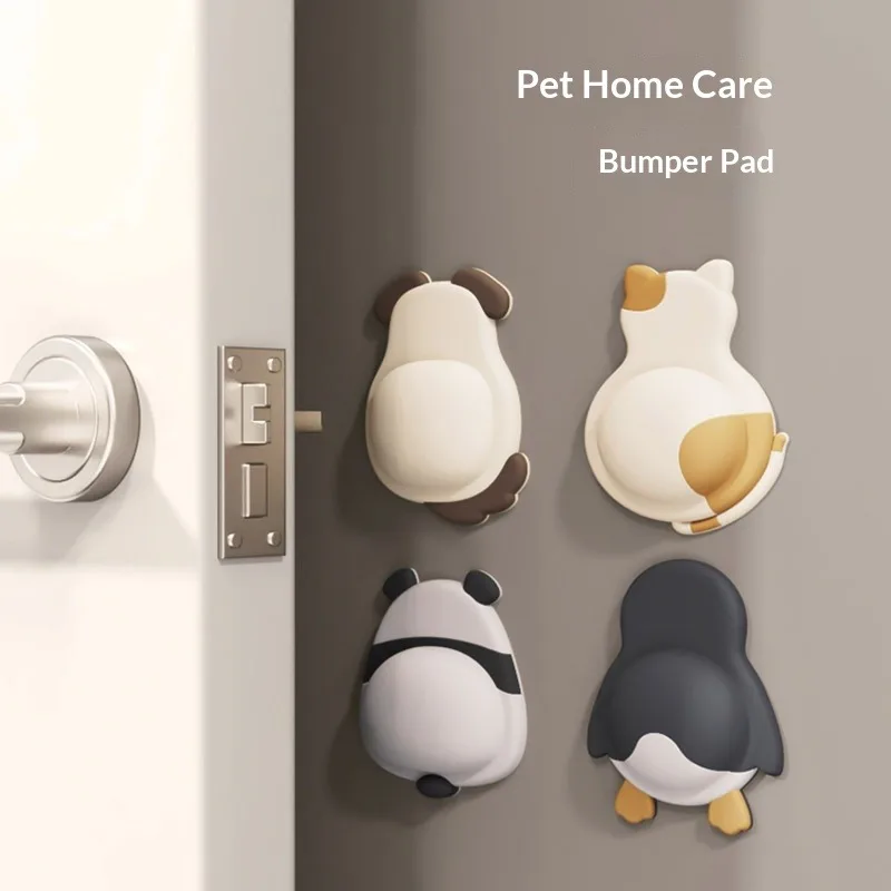 

Cute dog cat Soft Silicone Door Bumper Pads stop for Fridge Wall Protection, Anti-Collision Kids Friendly Home Safety Stickers