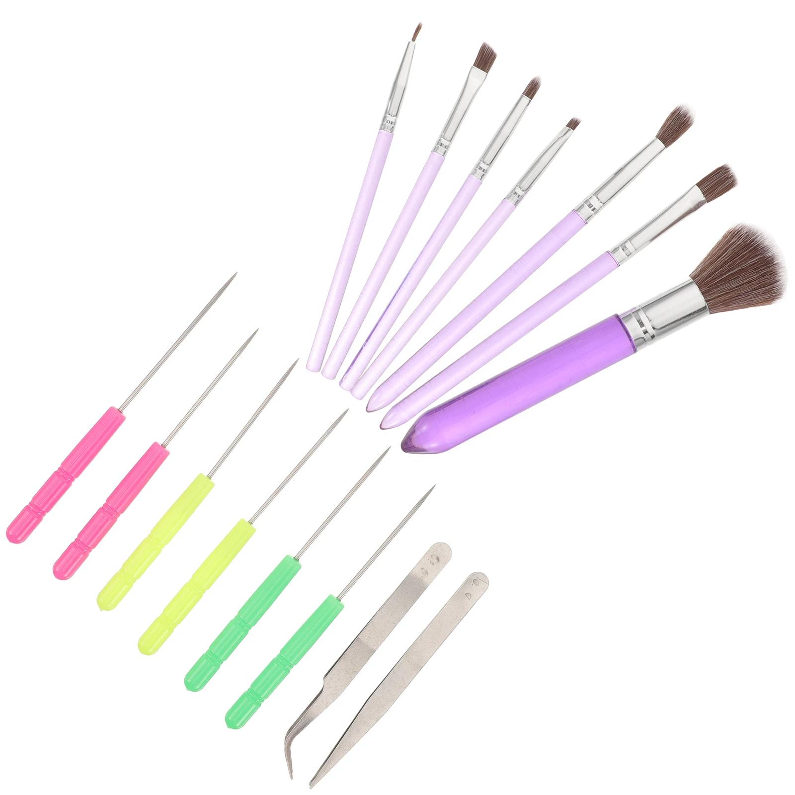 

1 Set Cake Decorating Tools Dessert Kit Baking Brushes Multi-Function Cookie Brush Plastic Stainless Steel Household Fondant