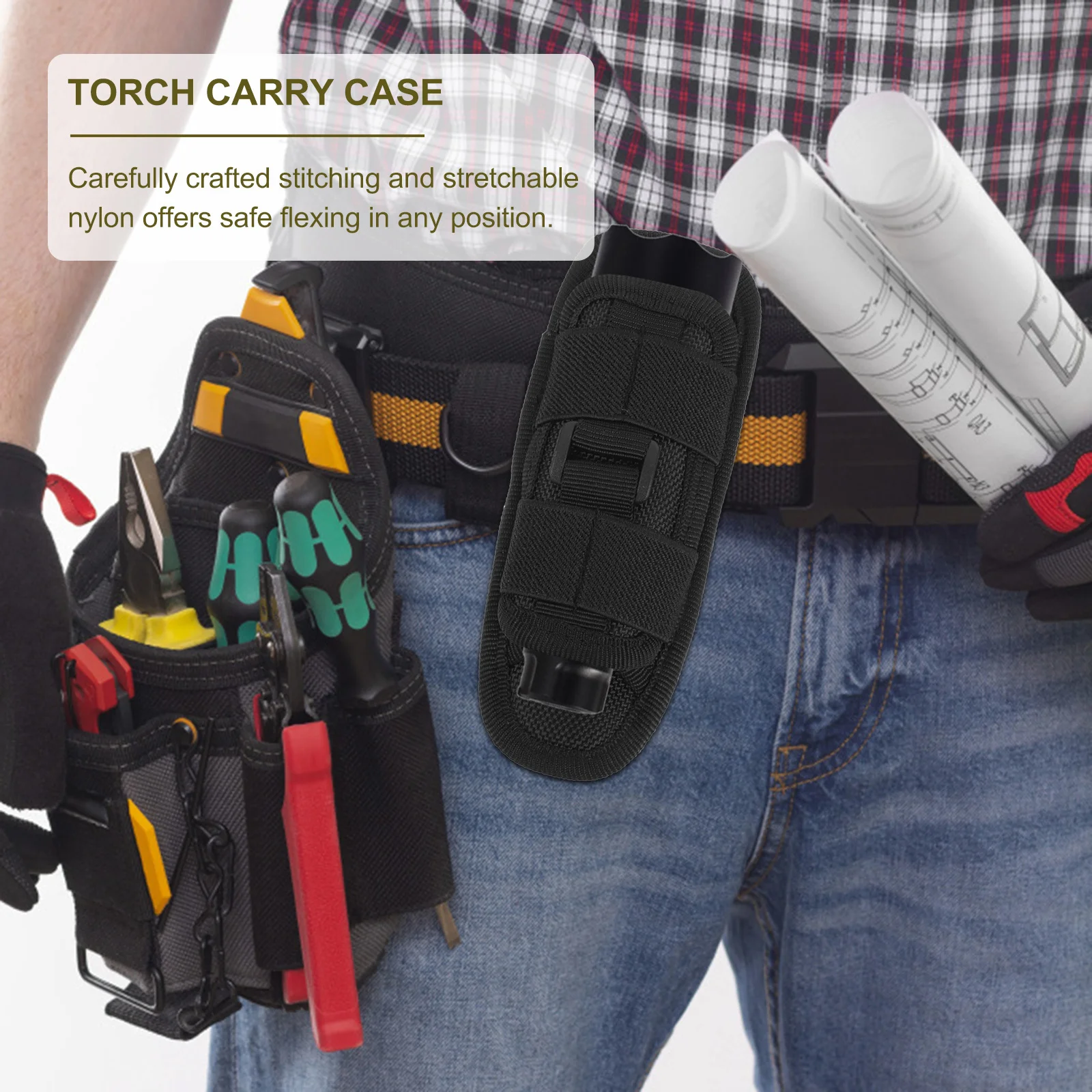 

Flashlight Pouch For Mini Led Flashlight Belt Clip Nylon Black 5.4 X 4.6 X 15.0 Cm Outdoor Hiking