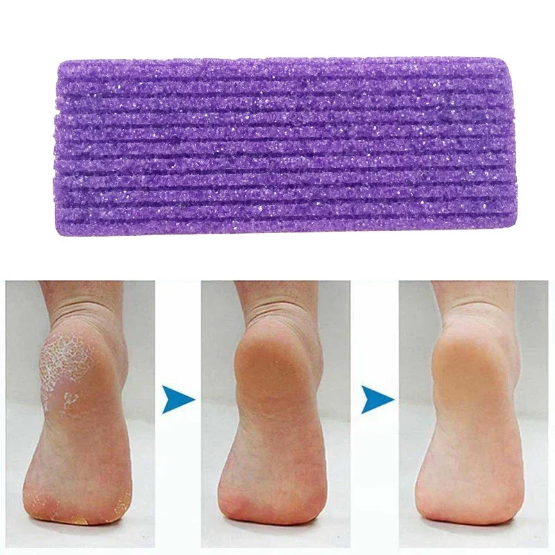 1pcs Pedicure Foot Pumice Stone Sponge Block Callus Remover Feet Hands Scrub Manicure Nail Foot Care Tool Purple