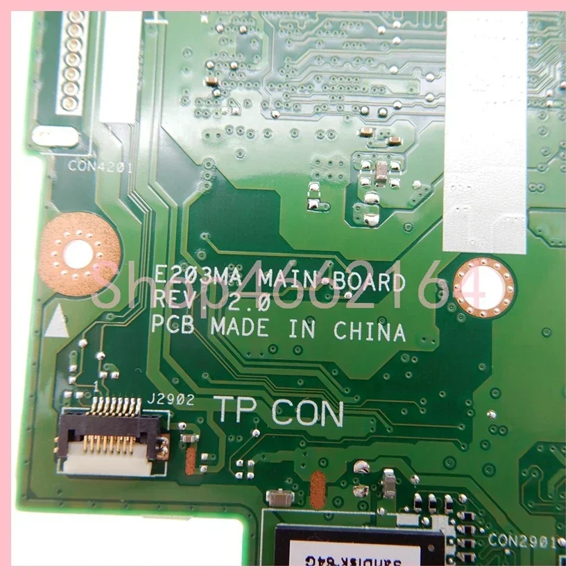 E203MA N4000 N5000 CPU 2GB/4GB-RAM 0GB/64GB-SSD płyta główna dla ASUS E203M E203MAR E203MAS L203MA W203MA R203MA E203NA płyta główna