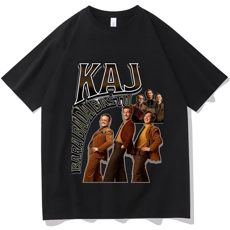 الجديد في يوروفيجن 2025 كاج بارا بادا باستو السويد يوروفيجن 2025 تي شيرت الرجال النساء الاتجاه قصيرة الأكمام للجنسين 100% ملابس علوية من القطن #3