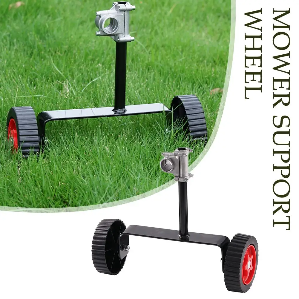 

Lawn Mower Support Wheel Adjustable Weed Trimmer Auxiliary Wheels Wheel 26mm-28mm String Hole Mower Trimmer Portable Attach J1x9