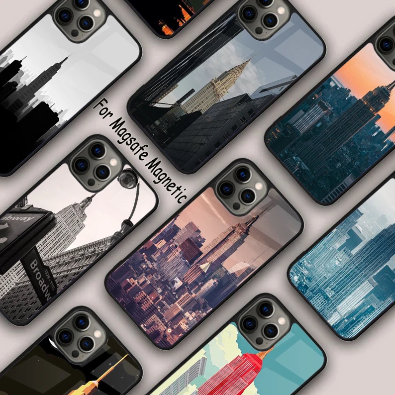 

The Empire State Building Magnetic Phone Case For APPLE iPhone 17 Air 16 14 13 12 Pro Max 15 Plus Wireless Charge MagSafe Cover