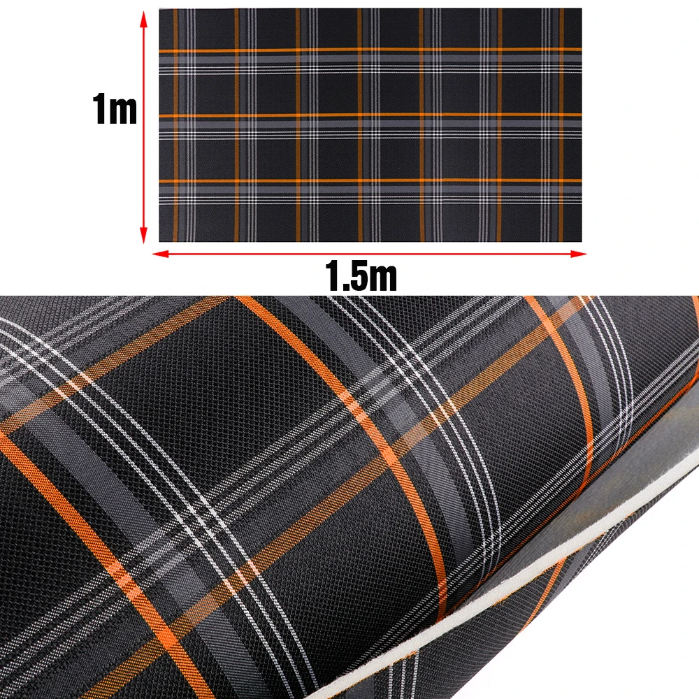 BANGCOOL Housse de siège intérieure à carreaux écologiques Orange, tissu d'ameublement pour MK7 VW Golf GTI MK1-K2 T1 T2 T3.etc.