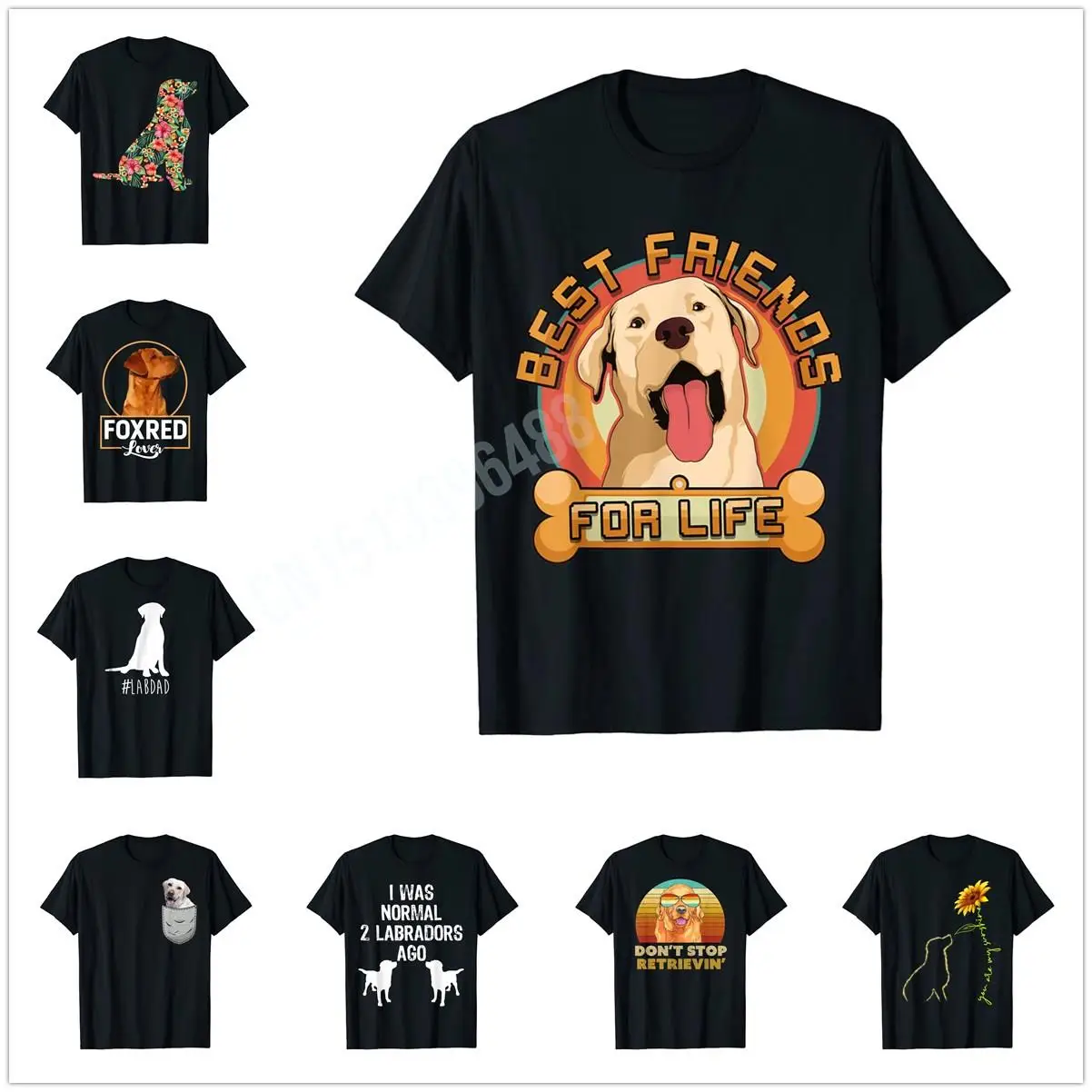 Labrador Retriever Best Friends For Life Dog T-Shirt 100% Cotton Men Women Hip Hop Dog T Shirts For Gift Size XS-5XL