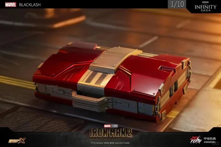 

Movie Iron Man 2 Action Figure Mk5 Vs Blacklash 1:1 Suitcase Gift Packs Ornament For Boys Birthday Gift For Robot Fans