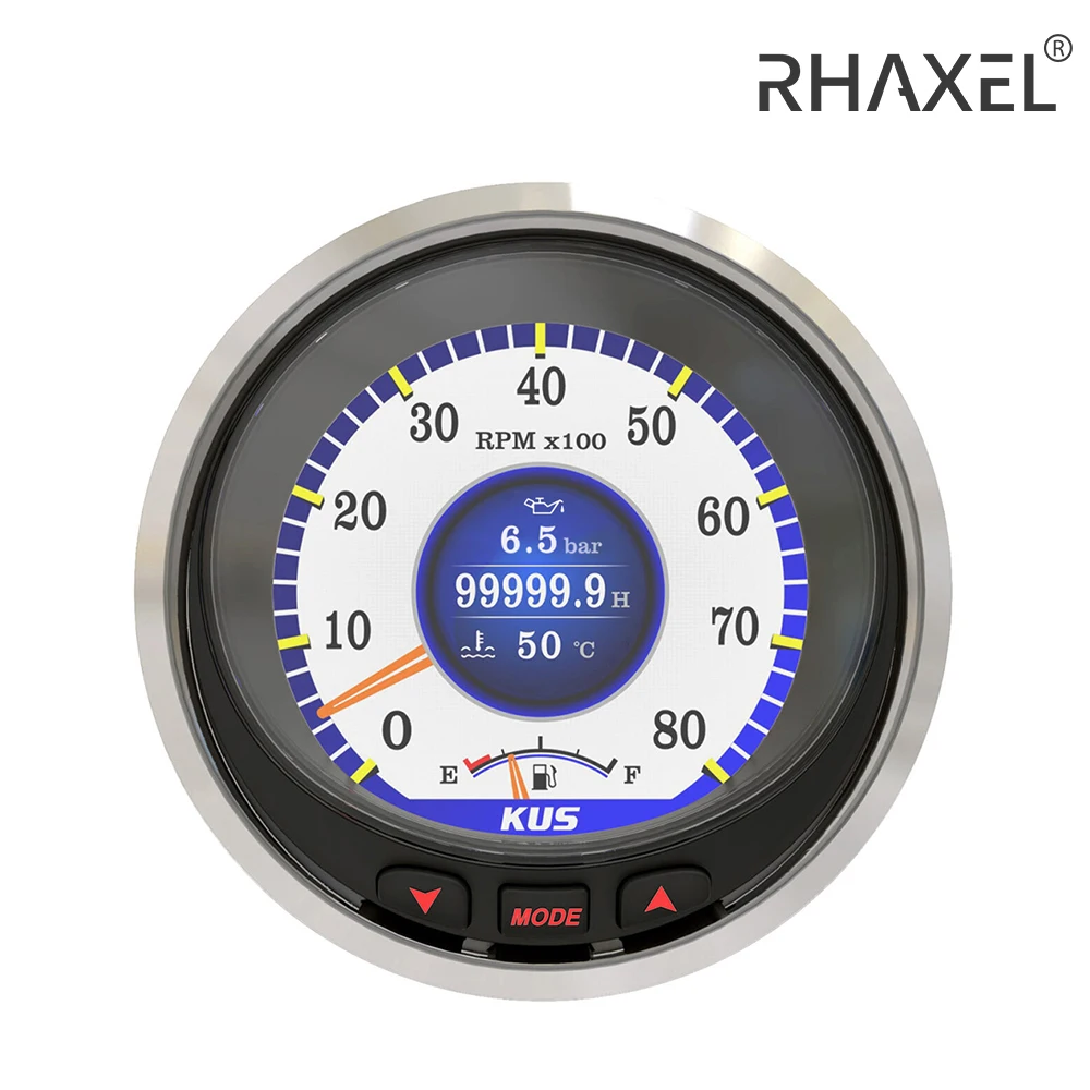 KUS 100mm Multifunctional Digital Instrument KMG-30KP Compatible with J1939 & NMEA2000 for Marine Sailboats Yachts Vessels