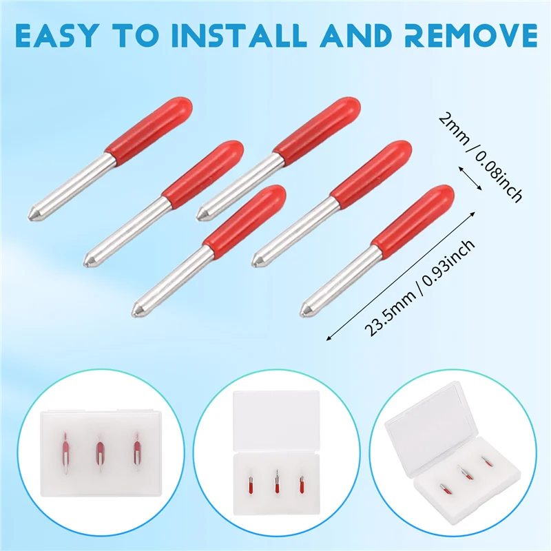 ONCE 45 Degree For Roland Cutting Plotter Blade High Hardness Tungsten Carbide Vinyl Cutter Knife Blade Machine Tool 3Pcs