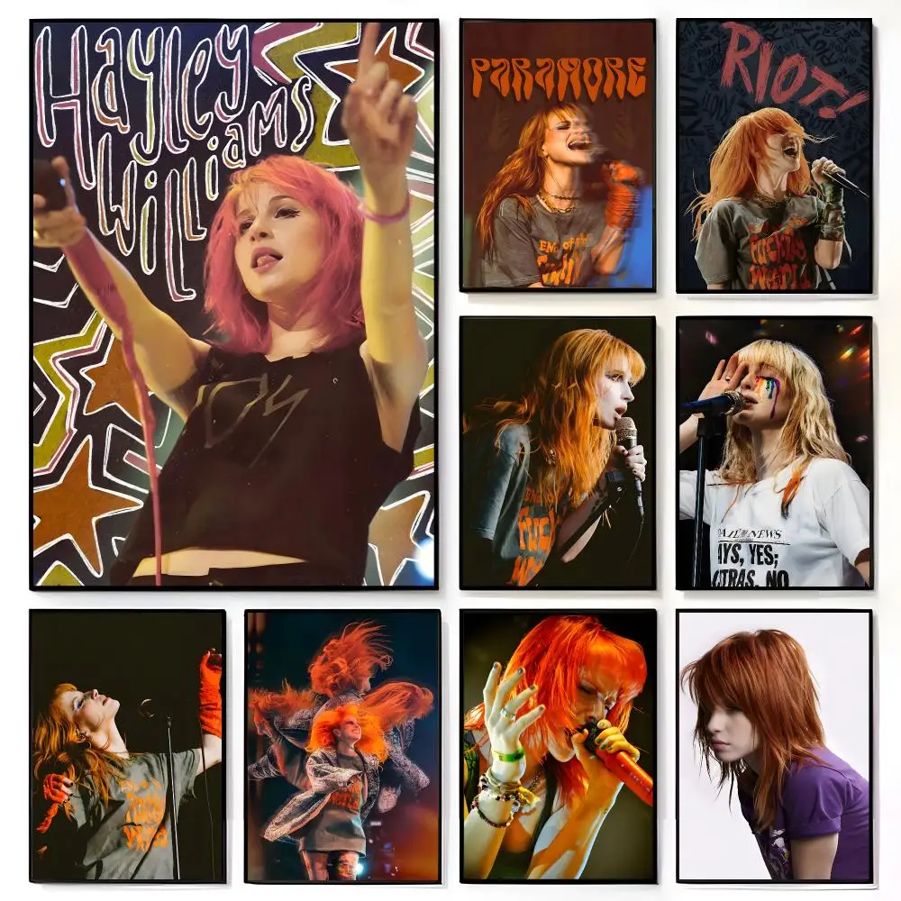 singer rock H-Hayley Williams Poster American Film Mural Home Childrens Room Wall Decor Print