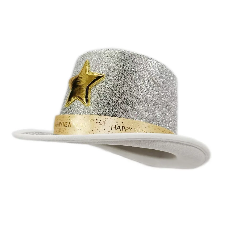,2026 New Rainbow Sequin Hat  Performance Hat Jazz Hat Comfortable For Carnival Masquerade Party