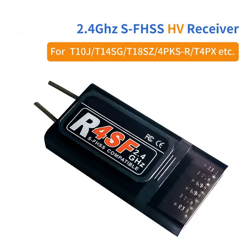 Receptor A13E-2.4G R4SF, receptor Compatible con S-FHSS/FHSS de 4 canales para Futaba T10J/T14SG/T18SZ/4PKS-R/T4PX