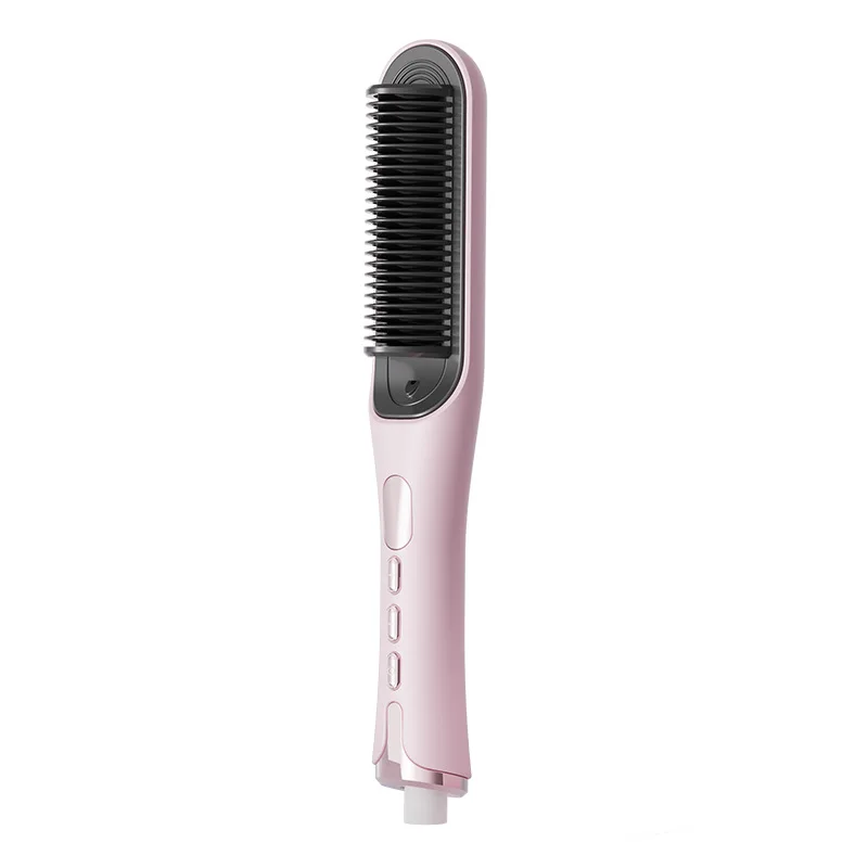 Portable Electric Dual-Purpose LCD Display Straightener Curly Hair Comb Ceramic Negative Ion Household Use