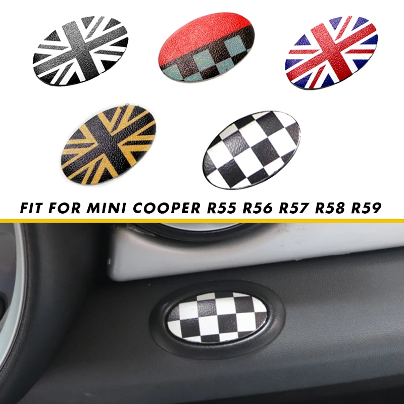 Car Glove Box Handle Decorative Storage Box PU Leather Sticker Car Interior Accessories For MINI COOPER R55 R56 R57 R58 R59