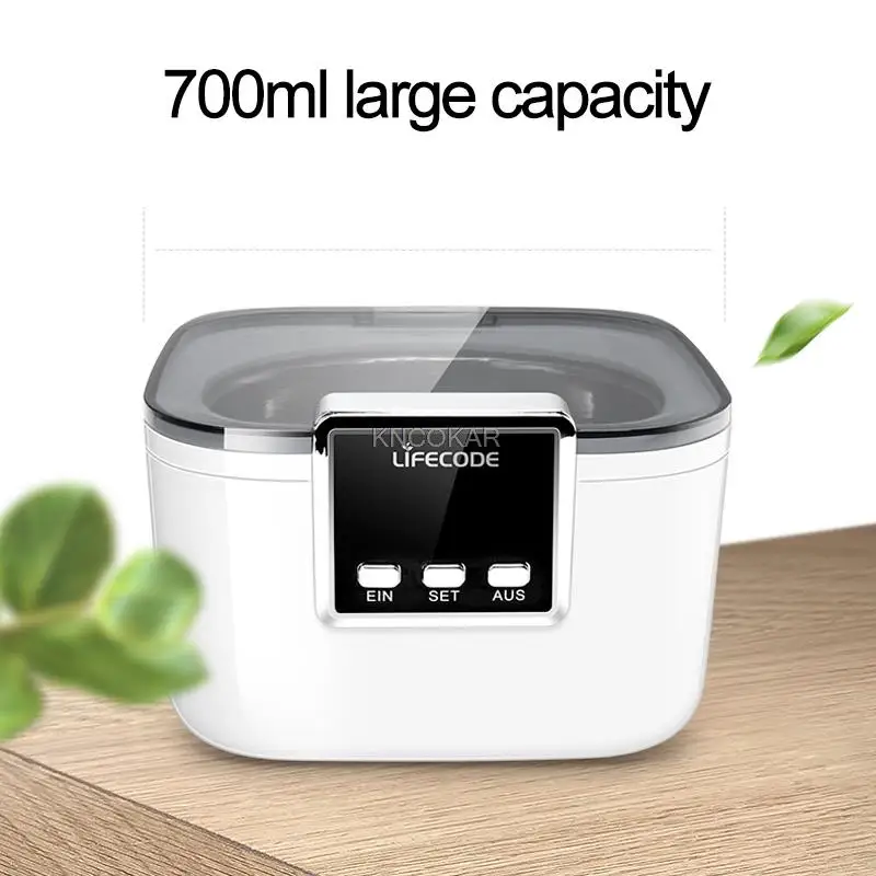 700ML Ultrasonic Cleaner 43KHz Ultrasound Cleaning Machine for Glasses Watches Dentures Jewelry Cleaning Device with Timer