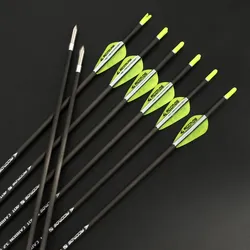 ID 3.2mm 40T Carbon Arrow Straightness +-0.009 Spine 350-1000 Archery for Compound/Recurve Bow Shooting Training Practicing