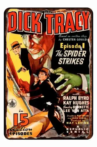 Dick Tracy 1941 comic All Metal Tin Sign 8x12