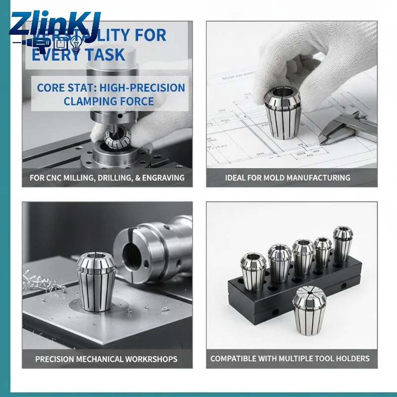 ER25 Spring Collet Chuck 0.005mm High Accuracy Anti-Slip Clamping Tool for CNC Milling Engraving Machine Home DIY Craft Use