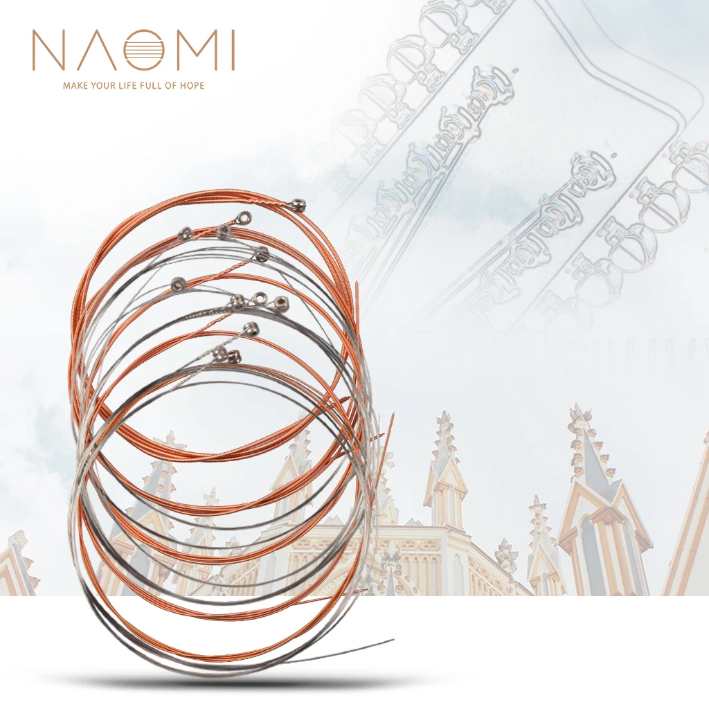 NAOMI Alice A2012 12 Strings Acoustic Guitar Strings 010-026 Stainless Steel Core Coated Copper Alloy Wound  Strings Set