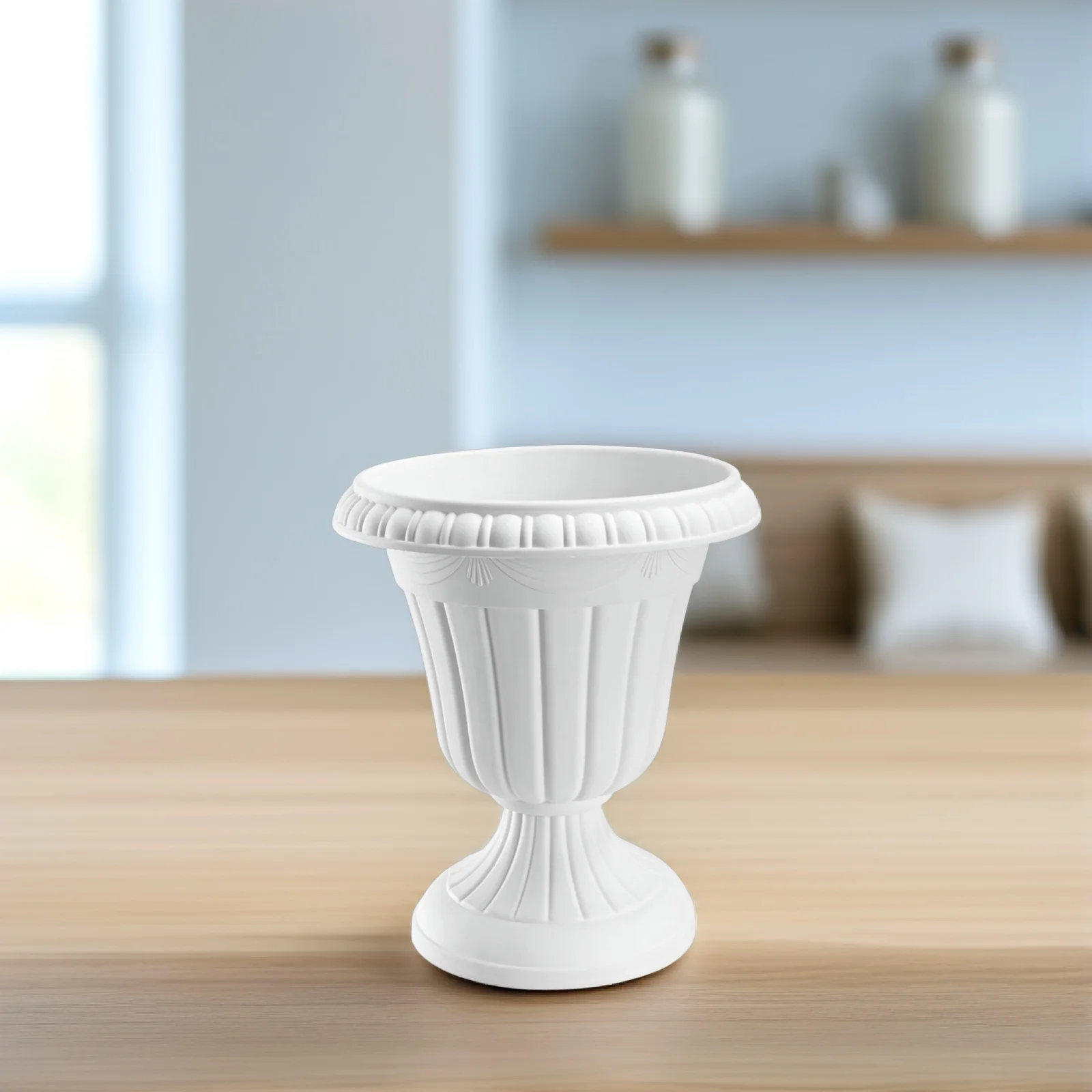 

1Set Vintage Plastic Flower Pot Household Balcony Porch Planter Decor Spring Style Indoor Outdoor Use Balcony Planter