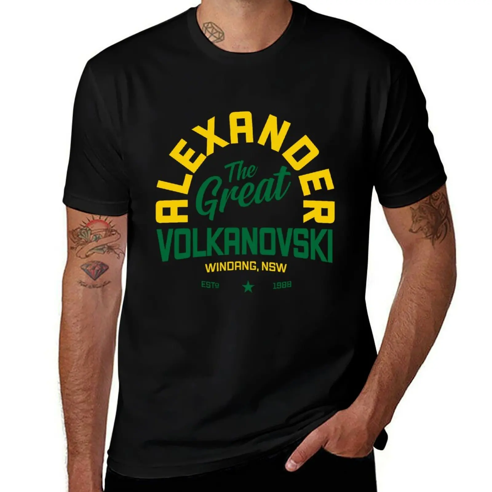 

Alexander The Great Volkanovski T-Shirt Classic Crew Neck Cotton T-Shirt