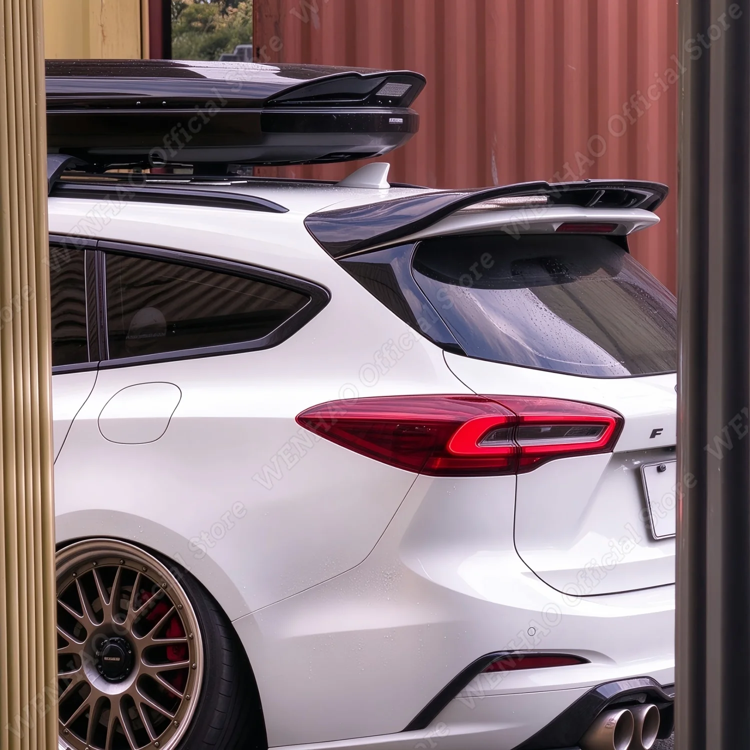 Car Rear Roof Spoiler For Ford Focus MK4 C519 5D Wagon Estate Combi 2018-2026 ST-Line HD Style P Type Trunk Top Wings Tuning