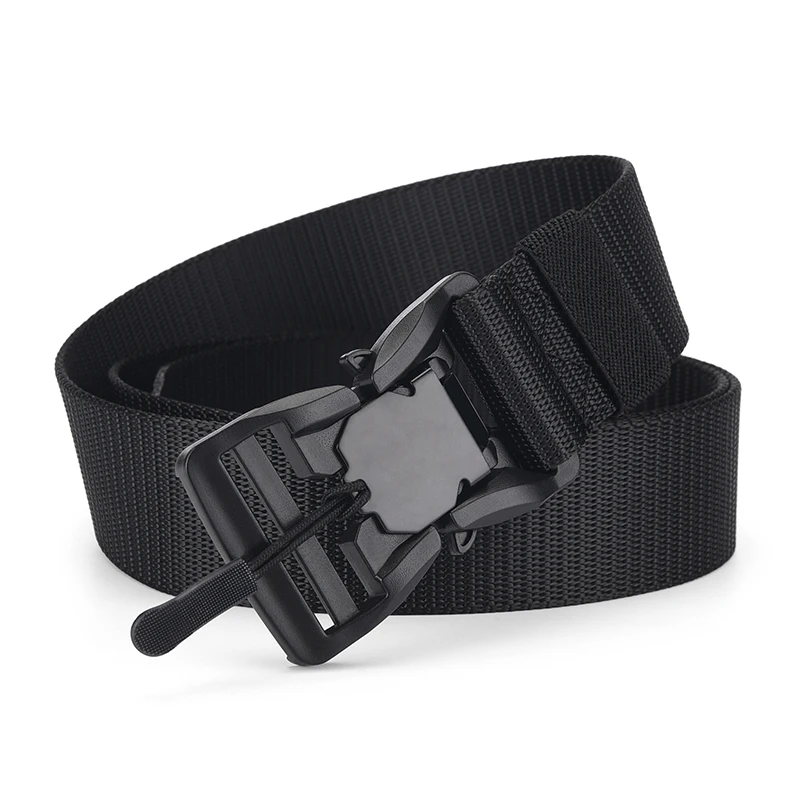 Unisex Genuine Tactical Belt Quick Release Outdoor Military Magnetic Buckle Belt Nylon Men Women Belt Plus Size 140 160 180cm