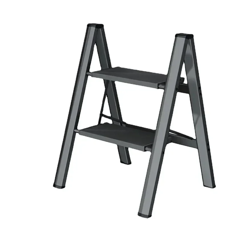 

Multifunctional Folding Ladder Aluminum Alloy High Stools Kitchen Load-bearing 300kg Step Ladder Chair Widen 3 Step Ladder