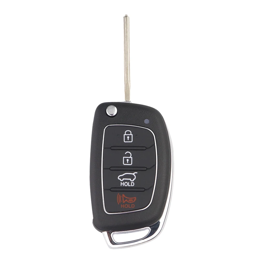 4 Buttons Flip Remote Car Key Shell Case For Hyundai Santa Fe Mistra Accent Santa Elantra Solaris Tucson I30 I40 I45 Fob Cover - view 3